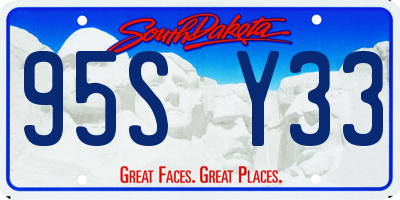 SD license plate 95SY33