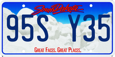 SD license plate 95SY35