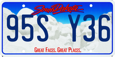 SD license plate 95SY36