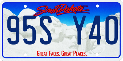 SD license plate 95SY40