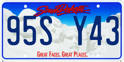 SD license plate 95SY43