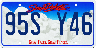 SD license plate 95SY46