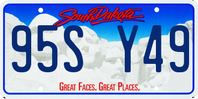 SD license plate 95SY49