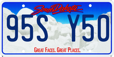 SD license plate 95SY50