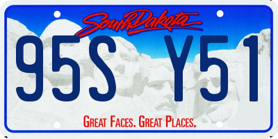 SD license plate 95SY51