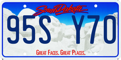 SD license plate 95SY70