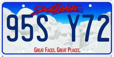 SD license plate 95SY72