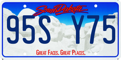 SD license plate 95SY75