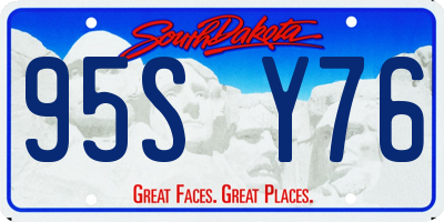 SD license plate 95SY76