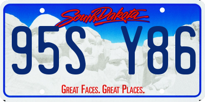 SD license plate 95SY86