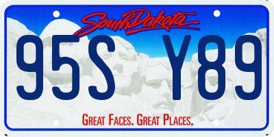 SD license plate 95SY89