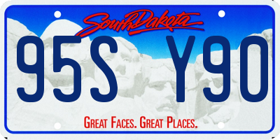SD license plate 95SY90
