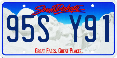 SD license plate 95SY91