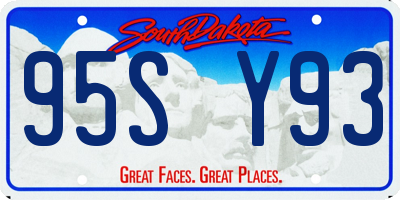 SD license plate 95SY93