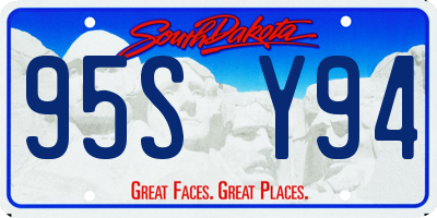 SD license plate 95SY94
