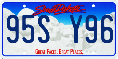 SD license plate 95SY96