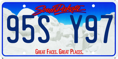 SD license plate 95SY97