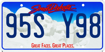 SD license plate 95SY98
