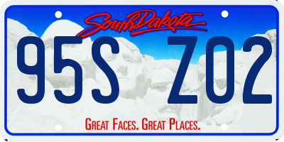 SD license plate 95SZ02