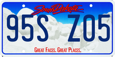 SD license plate 95SZ05