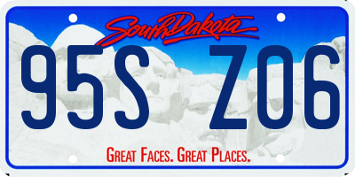 SD license plate 95SZ06