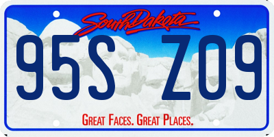 SD license plate 95SZ09