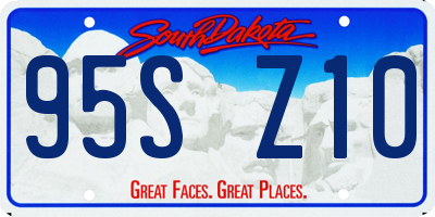 SD license plate 95SZ10