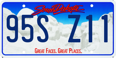 SD license plate 95SZ11