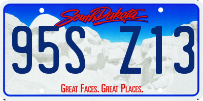 SD license plate 95SZ13