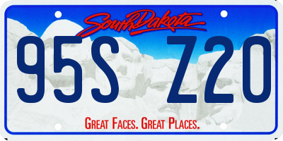 SD license plate 95SZ20
