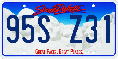 SD license plate 95SZ31