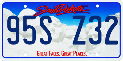 SD license plate 95SZ32