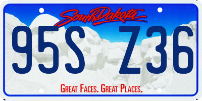 SD license plate 95SZ36