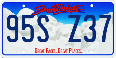 SD license plate 95SZ37