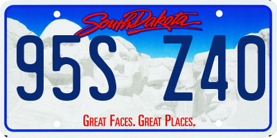 SD license plate 95SZ40