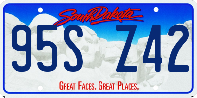 SD license plate 95SZ42