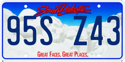 SD license plate 95SZ43