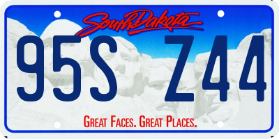 SD license plate 95SZ44