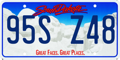 SD license plate 95SZ48