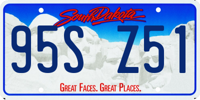 SD license plate 95SZ51