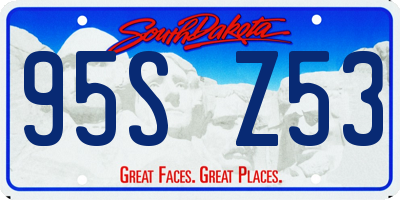 SD license plate 95SZ53