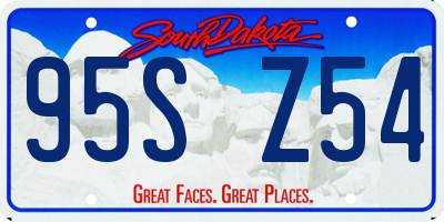 SD license plate 95SZ54