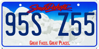 SD license plate 95SZ55