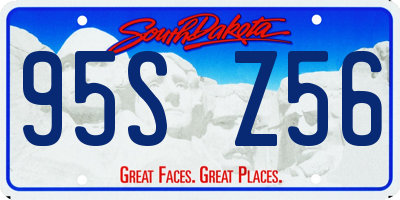 SD license plate 95SZ56