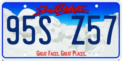 SD license plate 95SZ57