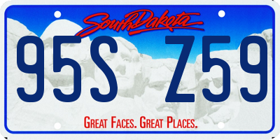 SD license plate 95SZ59