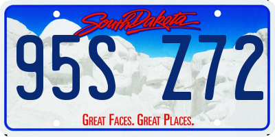 SD license plate 95SZ72