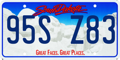 SD license plate 95SZ83