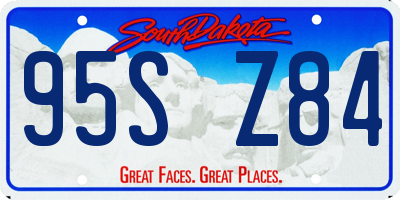 SD license plate 95SZ84