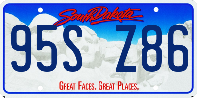 SD license plate 95SZ86